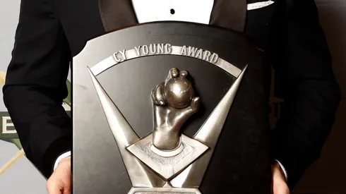 Cy Young Award during the 2024 BBWAA Awards Dinner.