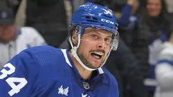 Auston Matthews at Scotiabank Arena on March 13, 2023 in Toronto, Ontario, Canada.