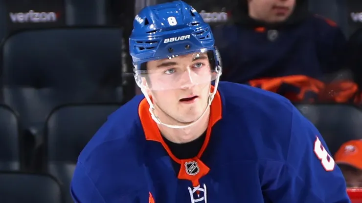 Noah Dobson exits the ice during Montreal’s 7-2 preseason loss to the Maple Leafs.