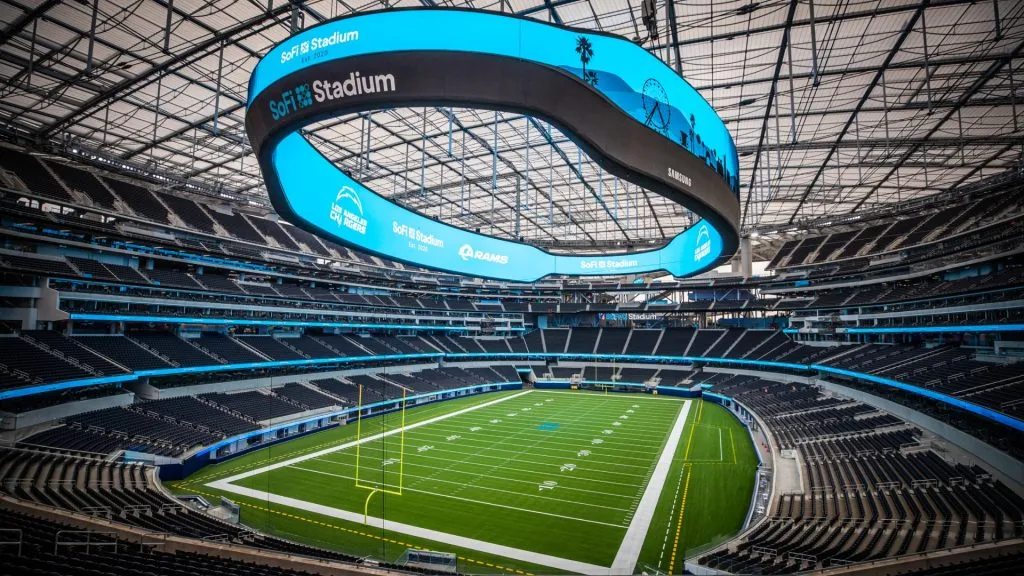 The interior of SoFi Stadium in 2020. (Source: Rich Fury/Getty Images for Hollywood Park Management Company)