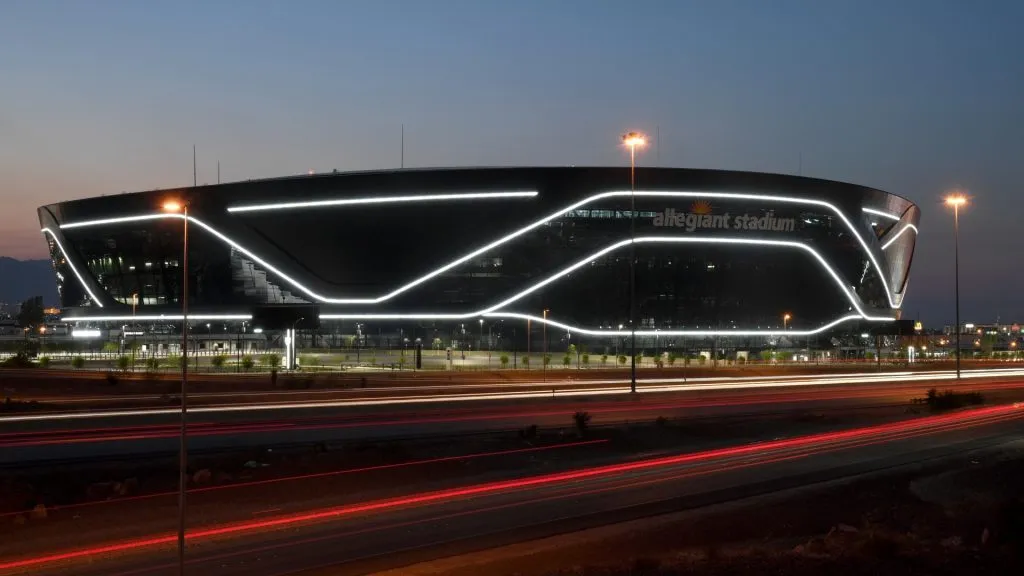 An exterior view shows Allegiant Stadium in 2020. (Source: Ethan Miller/Getty Images)