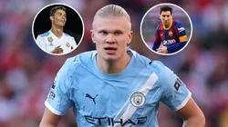 Erling Haland of Manchester City, Lionel Messi in FC Barcelona and Cristiano Ronaldo in Real Madrid CF.