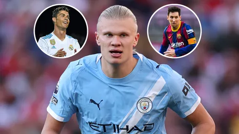 Erling Haland of Manchester City, Lionel Messi in FC Barcelona and Cristiano Ronaldo in Real Madrid CF.