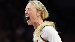 Sophie Cunningham #8 of the Indiana Fever.