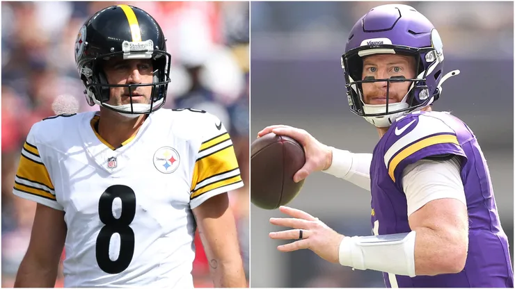 Aaron Rodgers left Carson Wentz right.
