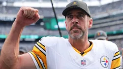 Aaron Rodgers #8 of the Pittsburgh Steelers.