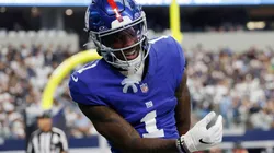 Malik Nabers #1 of the New York Giants.