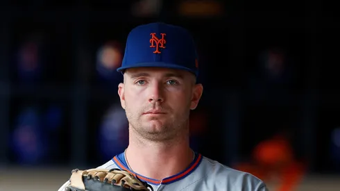 Pete Alonso before the game vs the Brewers on August 08, 2025 in Milwaukee.