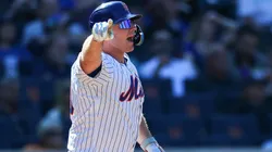 Pete Alonso #20 of the New York Mets in action.