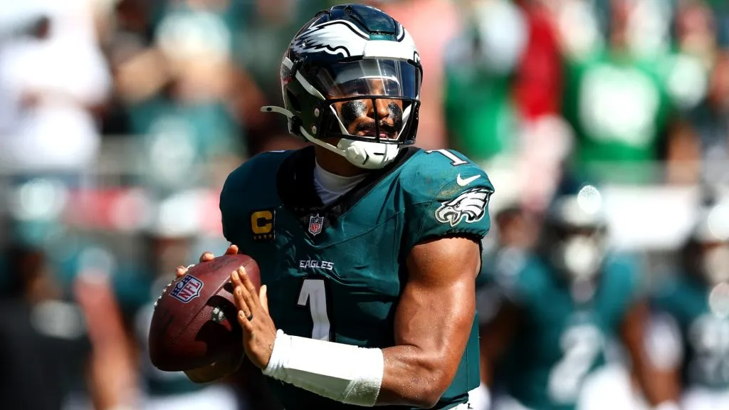 Jalen Hurts #1 of the Philadelphia Eagles.