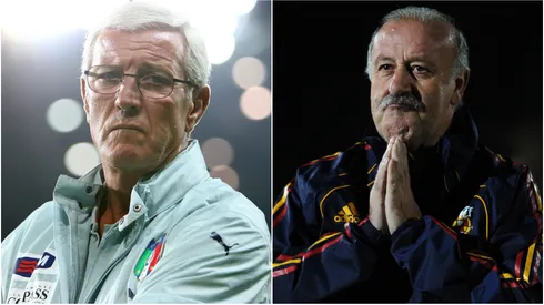 Marcello Lippi and Vicente del Bosque in 2010.
