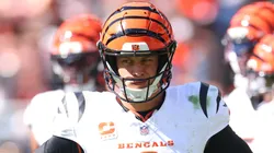 Joe Burrow #9 of the Cincinnati Bengals plays against the Cleveland Browns.