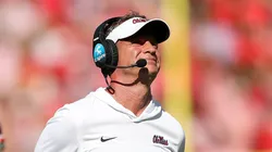 Lane Kiffin at Vaught-Hemingway Stadium on September 27, 2025 in Oxford, Mississippi.