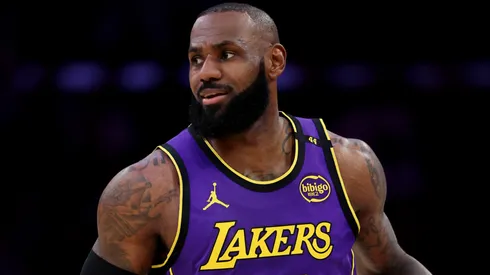 LeBron James #23 of the Los Angeles Lakers in action against the New Orleans Pelicans.