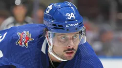 Auston Matthews at Scotiabank Arena on October 14, 2023.