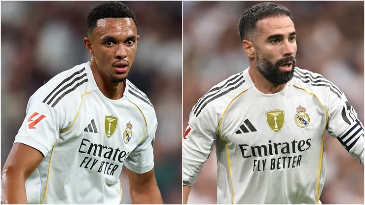 Trent Alexander-Arnold and Daniel Carvajal of Real Madrid.