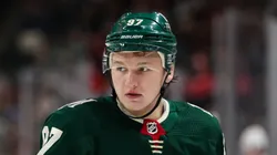 Kirill Kaprizov at Xcel Energy Center on February 14, 2022 in St Paul, Minnesota.