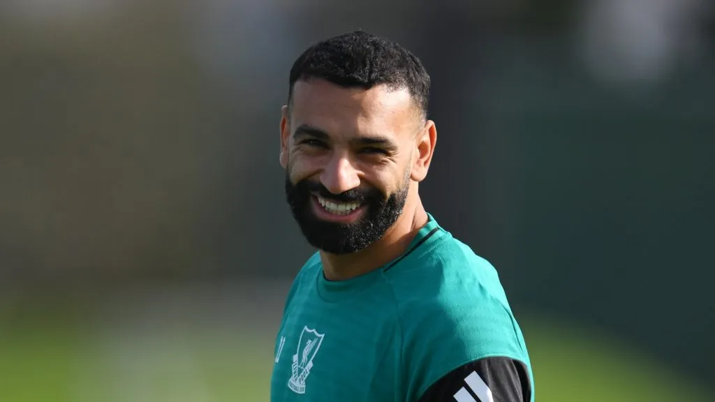 Mohamed Salah during practice.