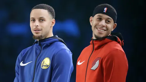 Stephen Curry and Seth Curry during the 2019 NBA All-Star Weekend.