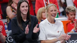 Caitlin Clark #22 and Sophie Cunningham #8 of the Indiana Fever.