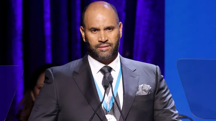 Albert Pujols speaks onstage during The Buoniconti Fund to Cure Paralysis.