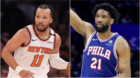 Jalen Brunson of the New York Knicks and Joel Embiid of Philadelphia 76ers.