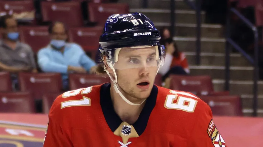 Riley Stillman #61 of the Florida Panthers at BB&T Center