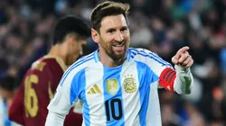 Lionel Messi of Argentina celebrating.