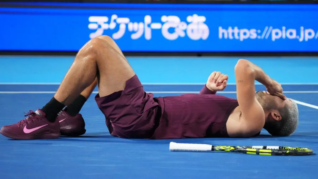 Carlos Alcaraz got injured in the first match of the Tokyo Open. (Koji Watanabe/Getty Images)