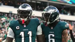 AJ Brown (left) and DeVonta Smith (right)