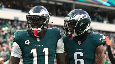 AJ Brown (left) and DeVonta Smith (right)