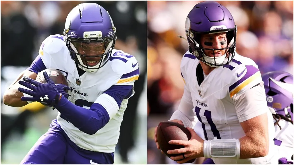 Vikings stars Justin Jefferson and Carson Wentz