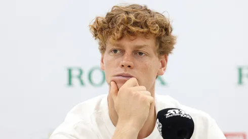 Jannik Sinner of Italy attends a press conference.