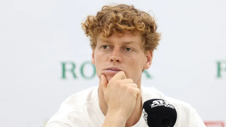 Jannik Sinner of Italy attends a press conference.