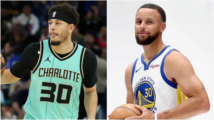 Seth Curry and Stephen Curry #30 of the Golden State Warriors.