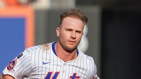 Pete Alonso rounds the bases after hitting a home run on September 14, 2025 in New York City.
