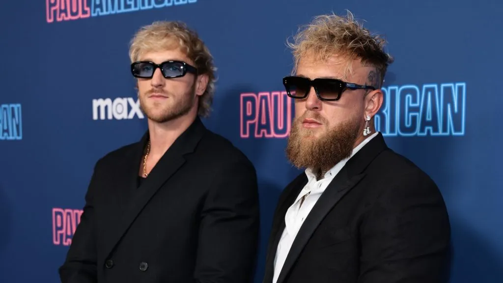 Logan Paul and Jake Paul attend Max’s “Paul American” premiere on March 26, 2025 in New York City. (Photo by Dimitrios Kambouris/Getty Images)