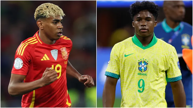 Lamine Yamal of Spain and Endrick of Brazil.