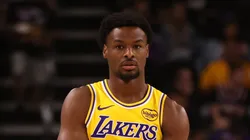 Bronny James #9 of the Los Angeles Lakers.