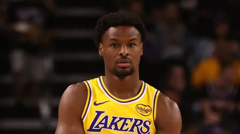 Bronny James #9 of the Los Angeles Lakers.