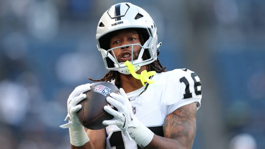 Jakobi Meyers #16 of the Las Vegas Raiders