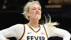 Sophie Cunningham #8 of the Indiana Fever.