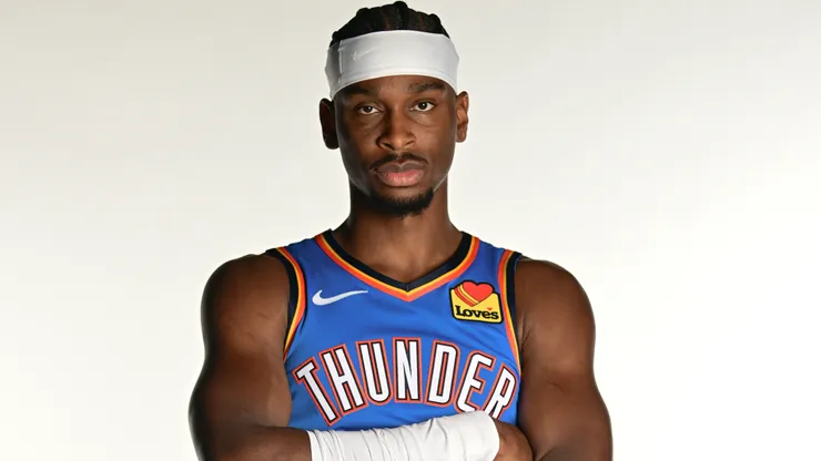 Shai Gilgeous-Alexander #2 of the Oklahoma City Thunder poses for a portrait.