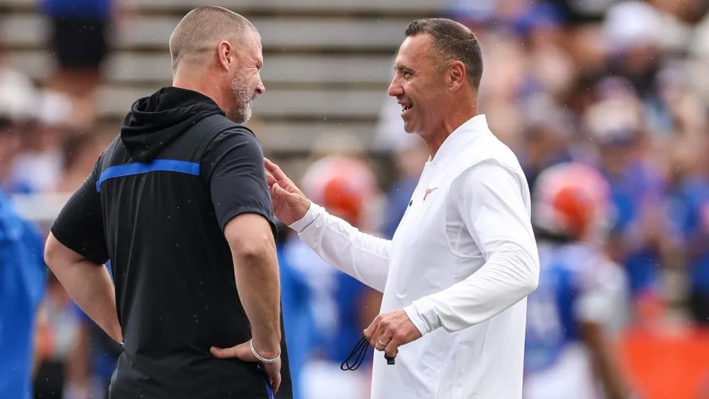 Billy Napier with Steve Sarkisian