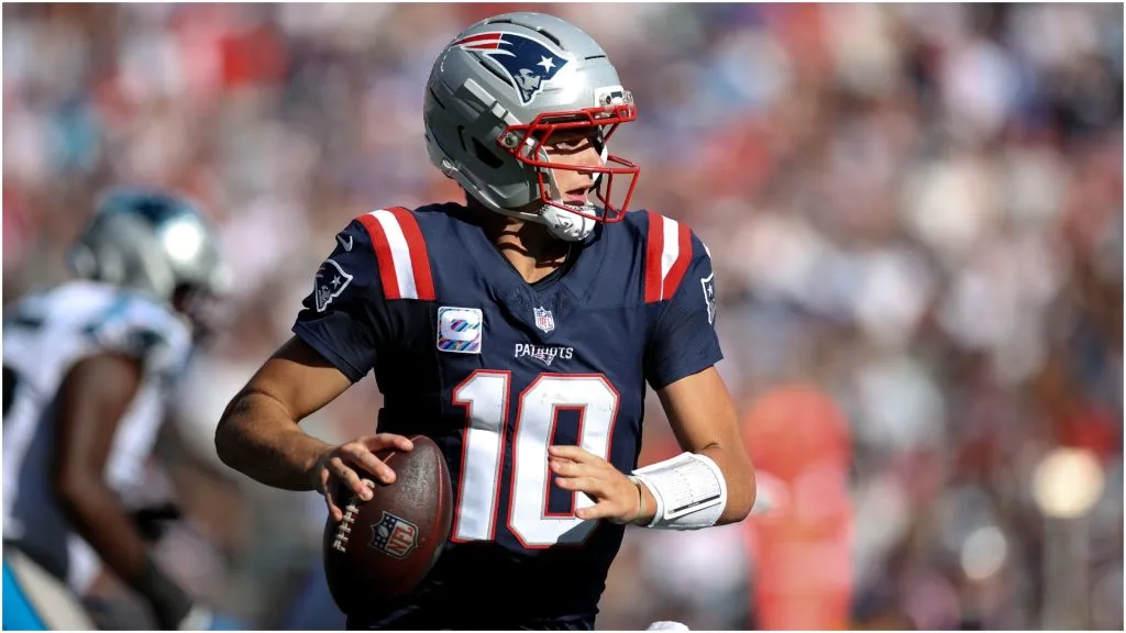Drake Maye of the New England Patriots – Evan Bernstein/Getty Images