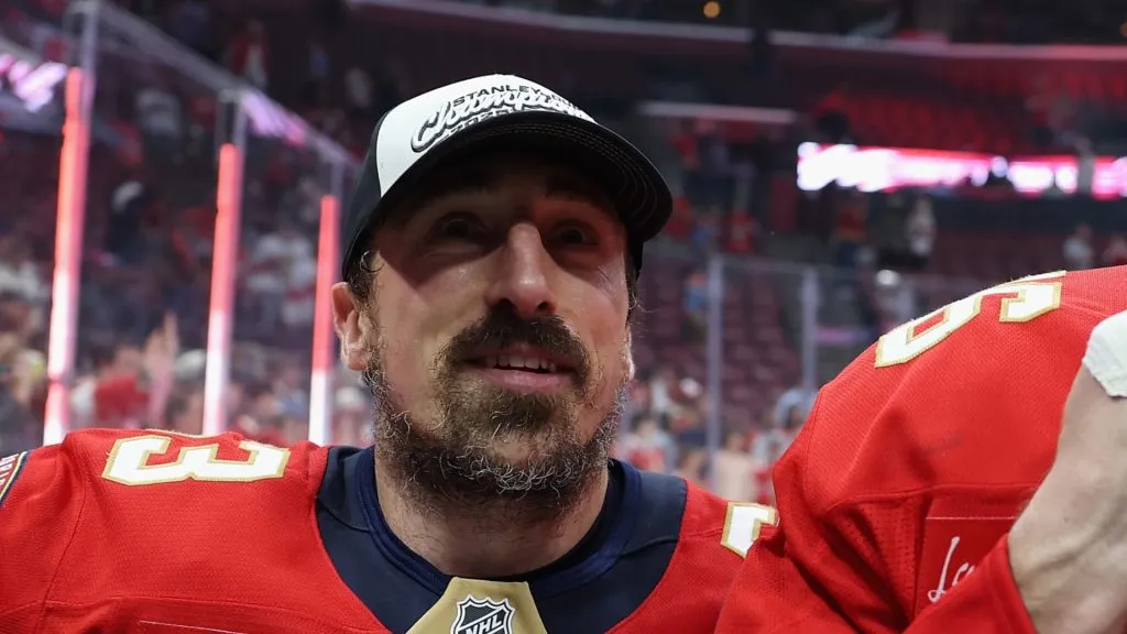 Brad Marchand after winning the Stanley Cup