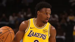 Bronny James #9 of the Los Angeles Lakers.