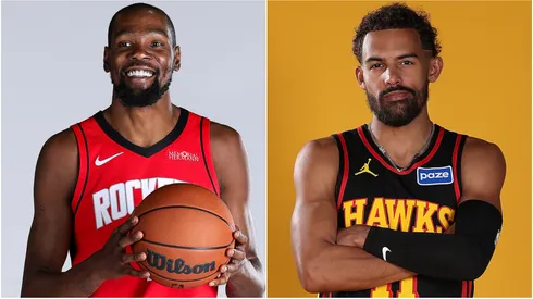 Kevin Durant of Houston Rockets and Trae Young of Atlanta Hawks.