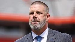 Billy Napier at Ben Hill Griffin Stadium on October 04, 2025 in Gainesville, Florida.