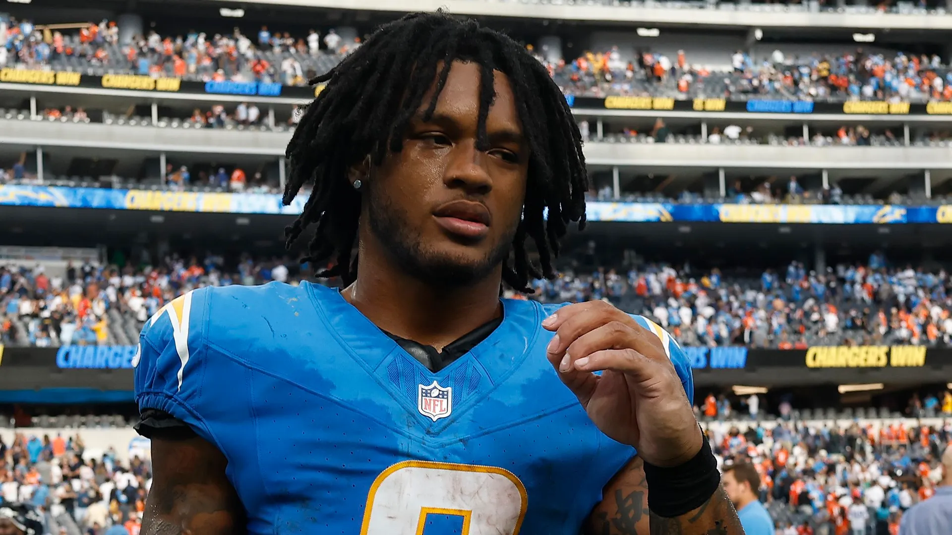 Omarion Hampton after the game vs the Broncos